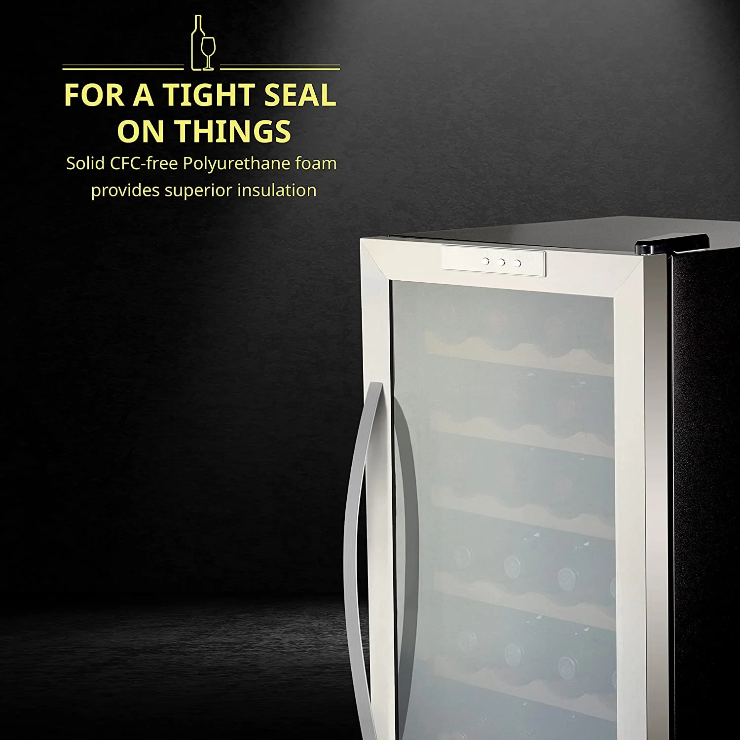 Schmecke 24-Bottle Freestanding Wine Cooler - Black