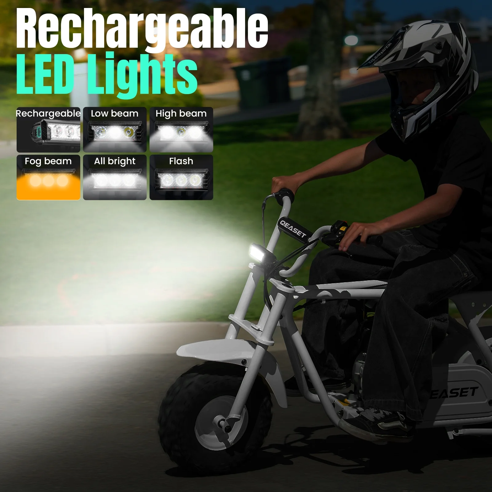 QEASET MB001 Gas Powered Mini Dirt Bike 99CC for Teens and Adults, 25MPH Off Road Motorcycle, Weight Support Up to 200 LBS - Black