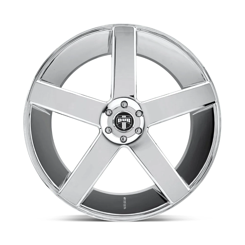 DUB 1PC Cast Aluminum Rim S115 22X8.5 5X4.5 CHR-PLATED 38MM, S115228565+38