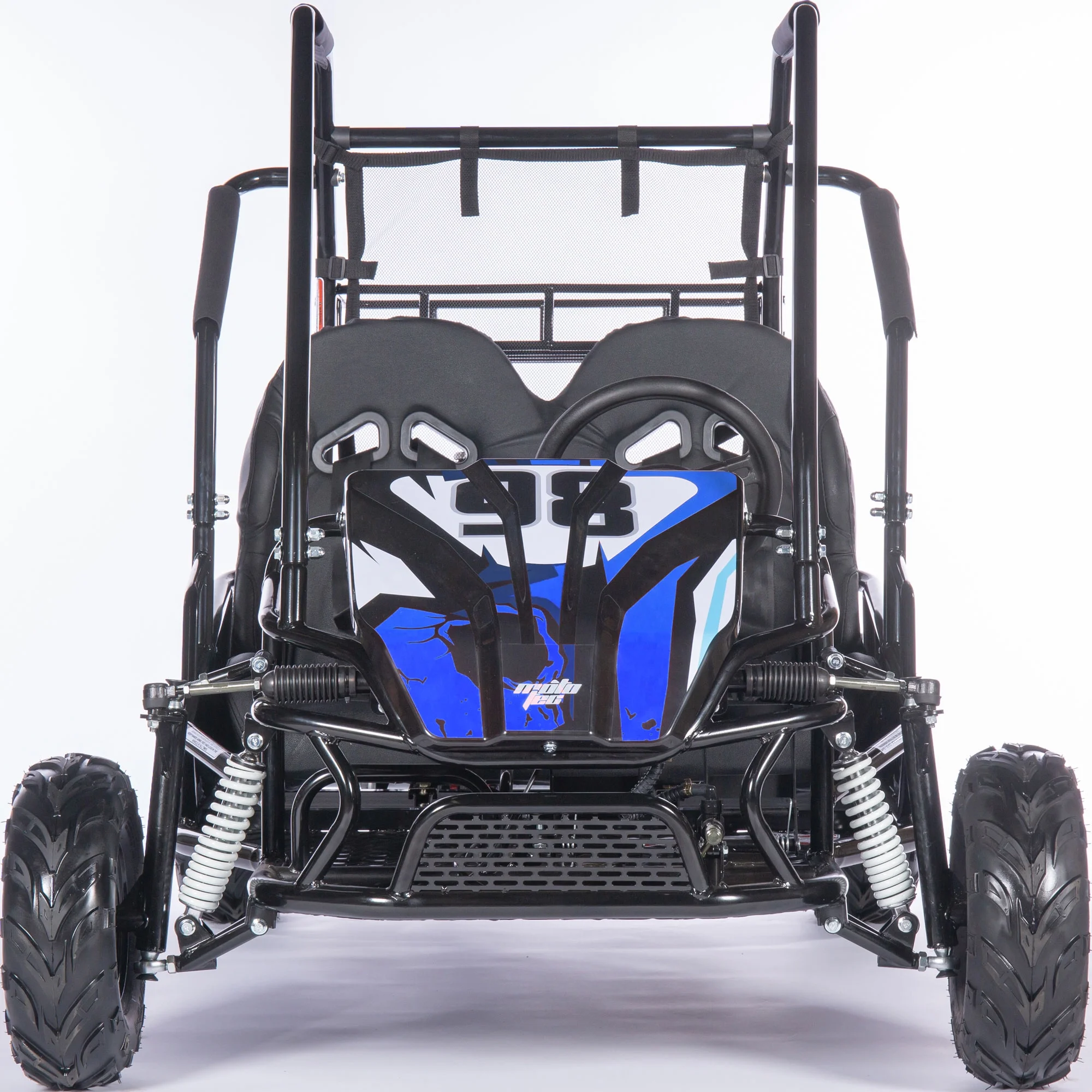 MotoTec Mud XL 212cc 2 Seat Go Kart Full Suspension Blue