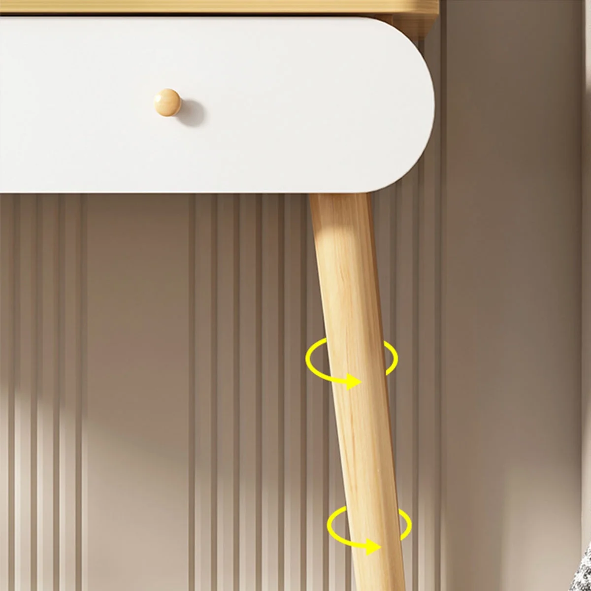 EONROACOO Makeup Vanity Table with Mirror, Dressing Table Vanity Desk, Adult Teen(White)