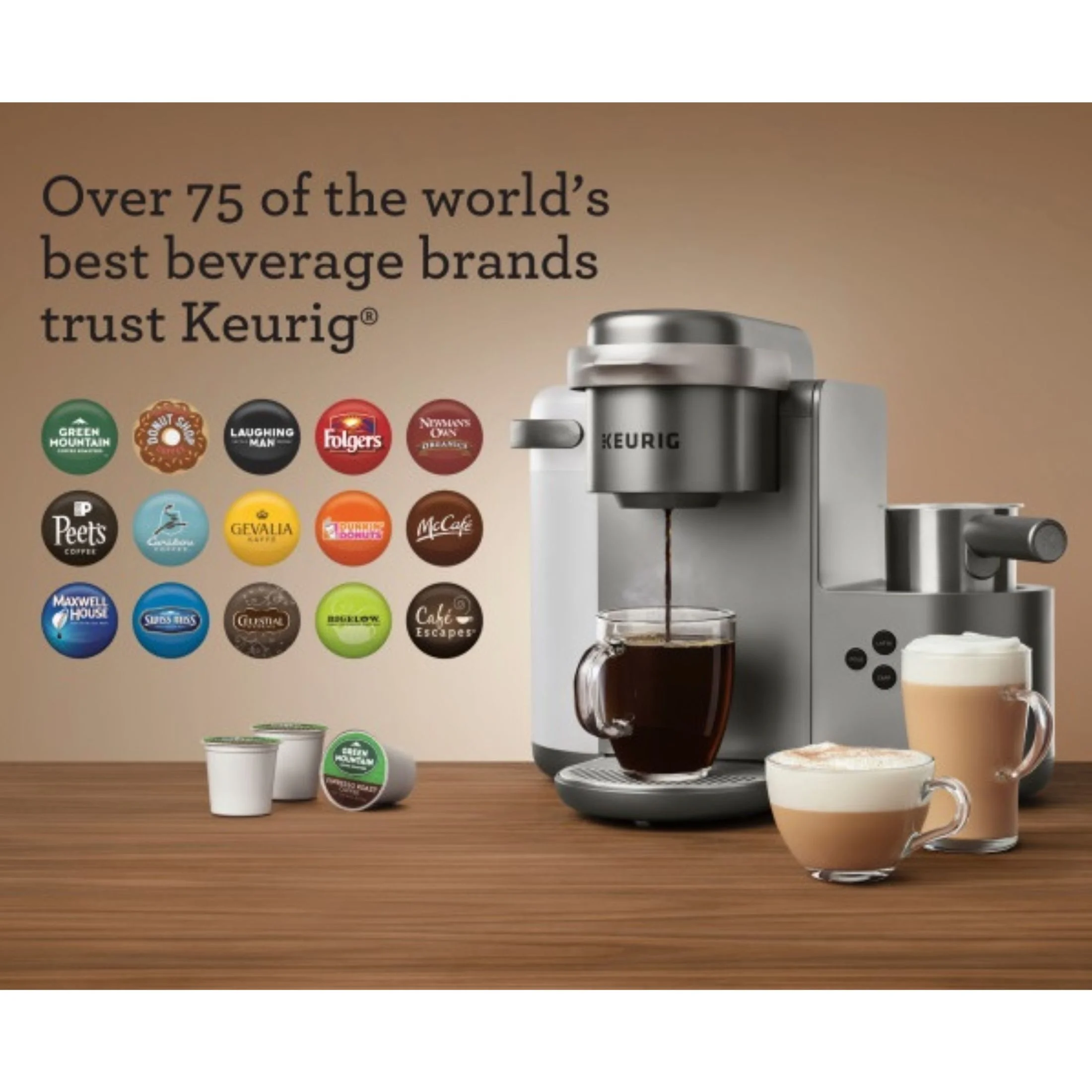 Keurig K-Cafe Single Serve K-Cup Coffee Maker, Latte Maker and Cappuccino Maker, Dark Charcoal
