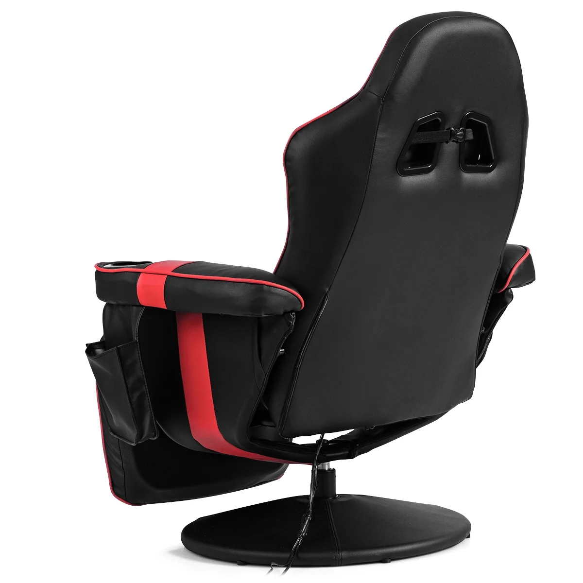 Goplus Massage Gaming Recliner Reclining Racing Chair Swivel Black