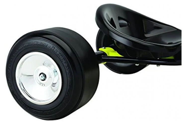 Razor DXT Drift Trike - Black/Yellow, Steel Frame and Moto Style, Tricycle, Construction, 3-Wheeled Drifting Ride On Tricycle for Teens and Adults, Unisex