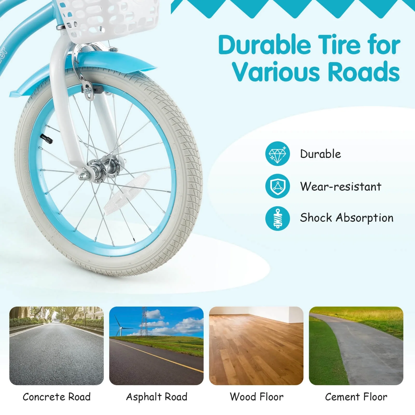 Costway 18'' Kids Bike Toddler Bicycle with Training Wheel Kickstand for 4-8 Years Old Pink