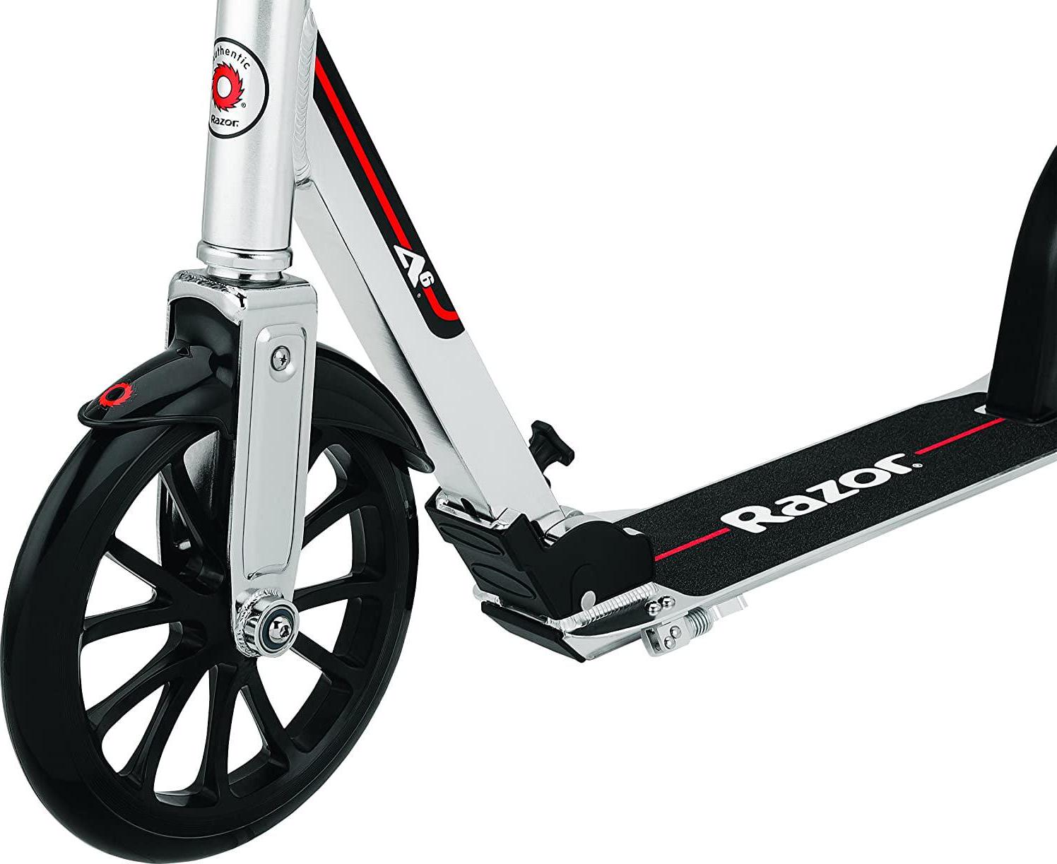 Razor A6 Kick Scooter - 10″ Wheels. Anodized Aluminum. Foldable. Lightweight. for Teen & Adult