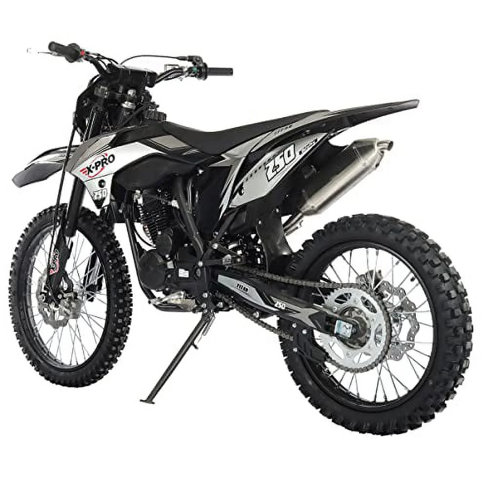 X-Pro Brand New Titan 250cc Gas Pit Dirt Bike with LED Headlight, 5-Speed Manual Transmission, Electric/Kick Start! Big 21