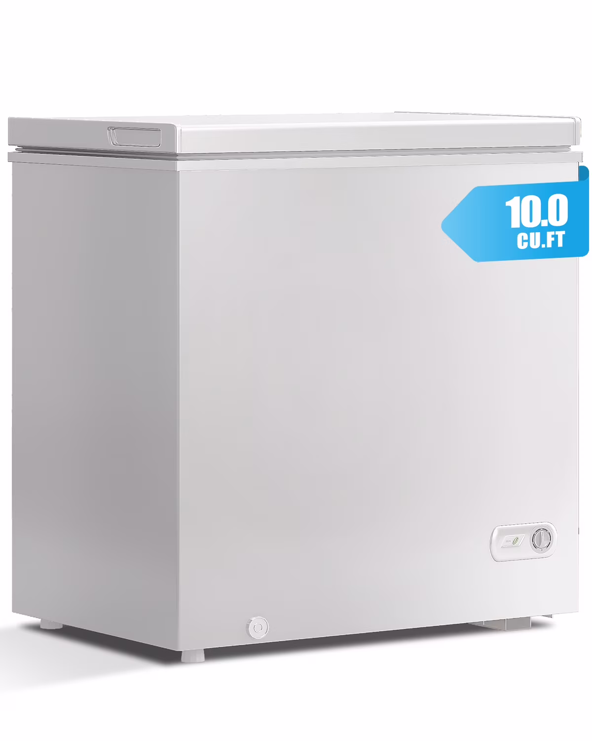 TABU 3.5 Cu ft Chest Freezer,Deep Freezer with Top Open Door and Removable Storage Basket, (Black)