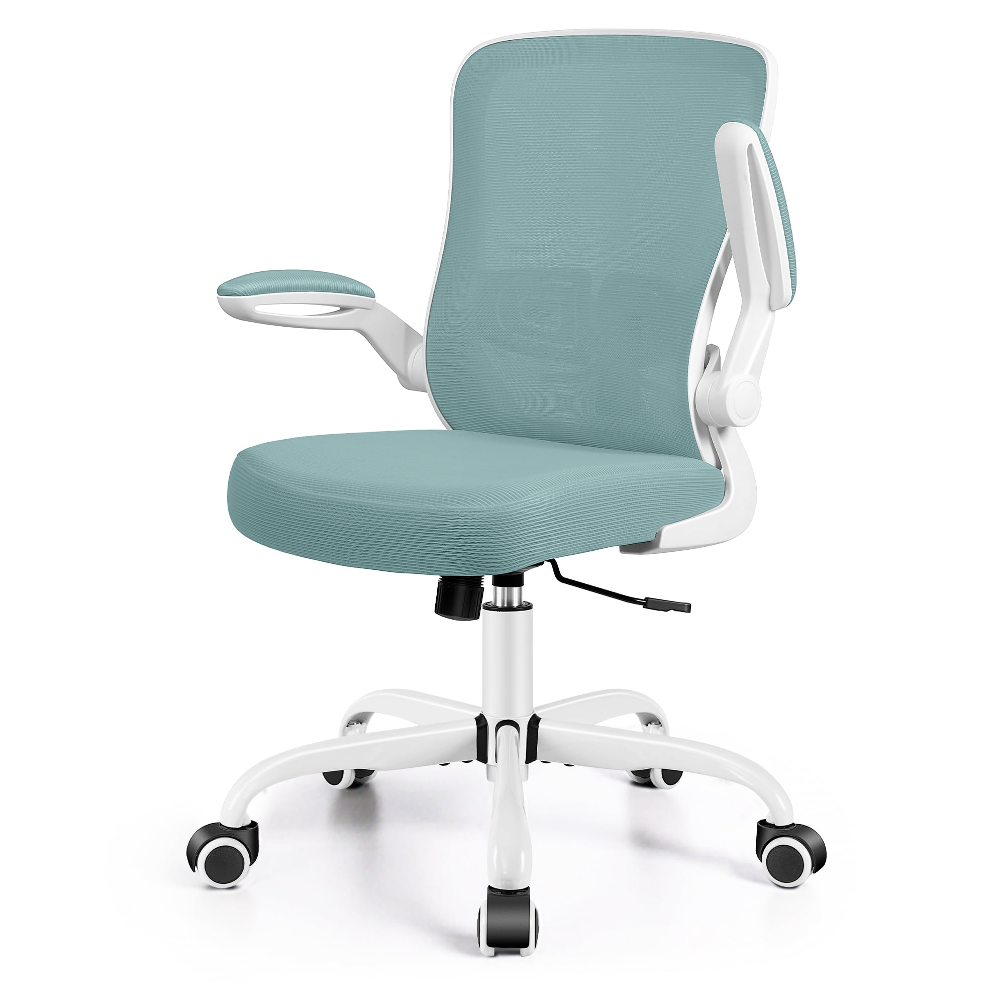 COOLHUT Ergonomic Office Chair, 400LBS Task Chair, Comfort Desk Chair with Adjustable Lumbar Support and Flip up Arms, Black