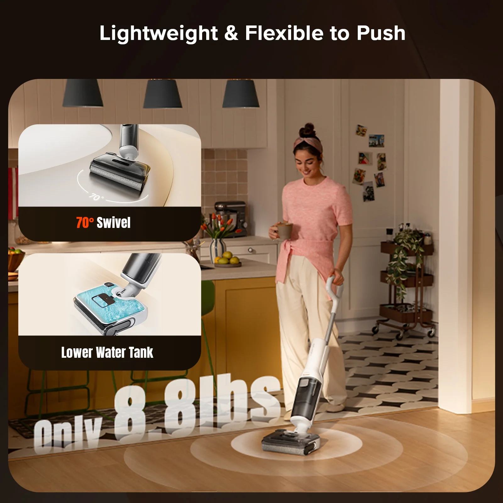 Roborock F25 GT Vacuum Mop All in One, Wet Dry Vacuum Cleaner Cordless, 20000Pa Floor Cleaner Machine for Tile Hardwood Wood Vinyl Floor, Edge to Edge Self Cleaning Electric Mop with 180�� Lie-Flat