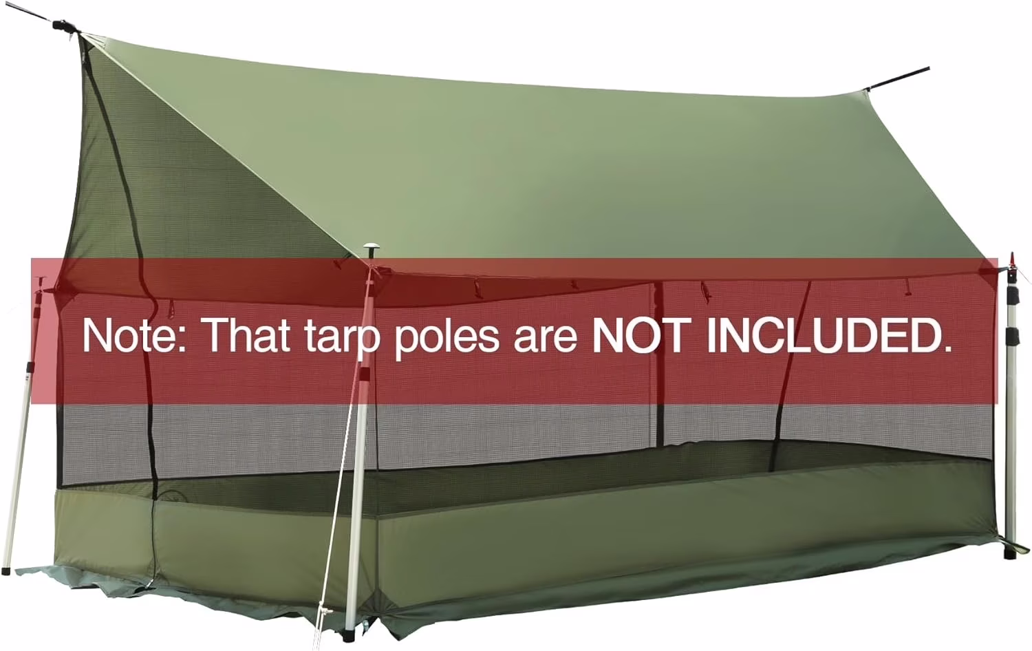 Bug Tents for Camping, Portable Screen House for Hammock with Mosquito Netting, 6 Windropes & 12 Stakes, Screen