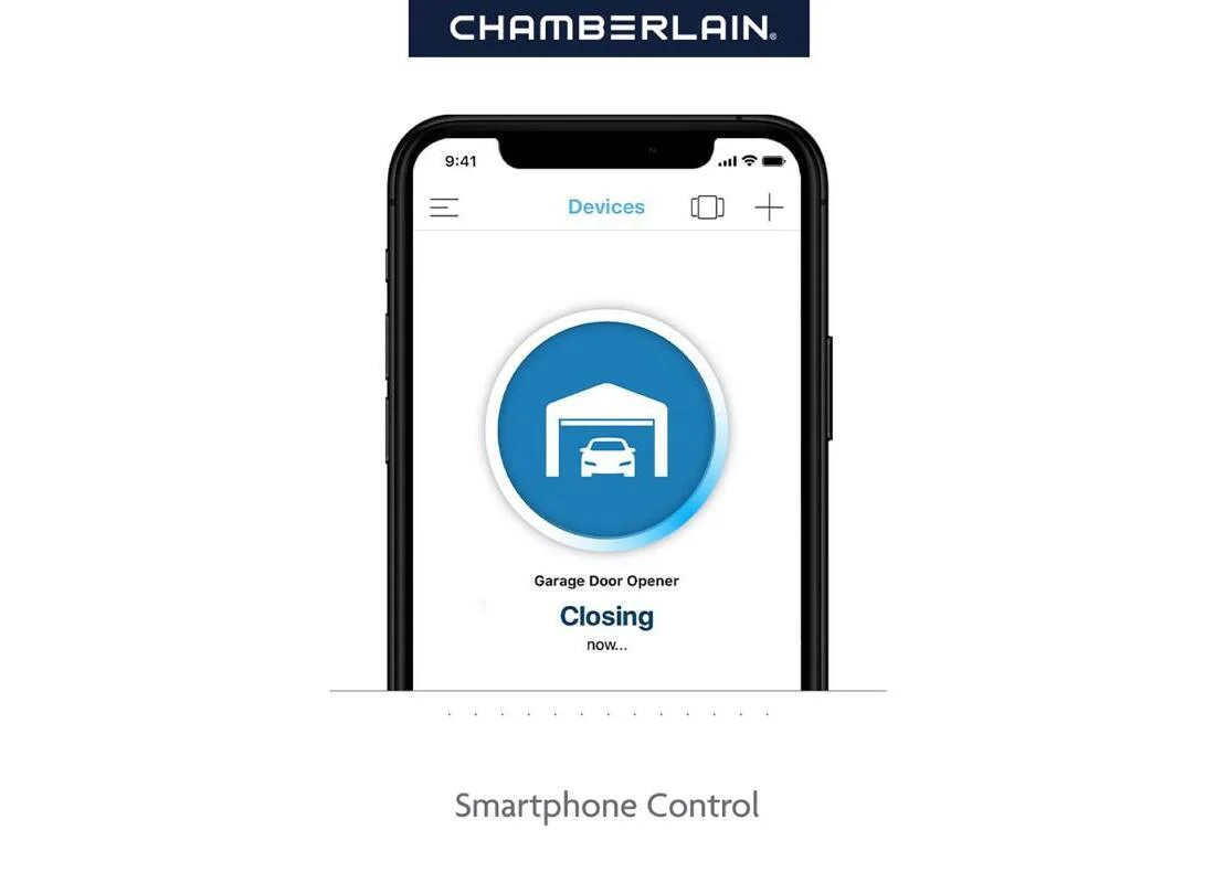 Chamberlain Garage Door Opener, 0.5 HP with Smartphone Control Bluetooth Technology