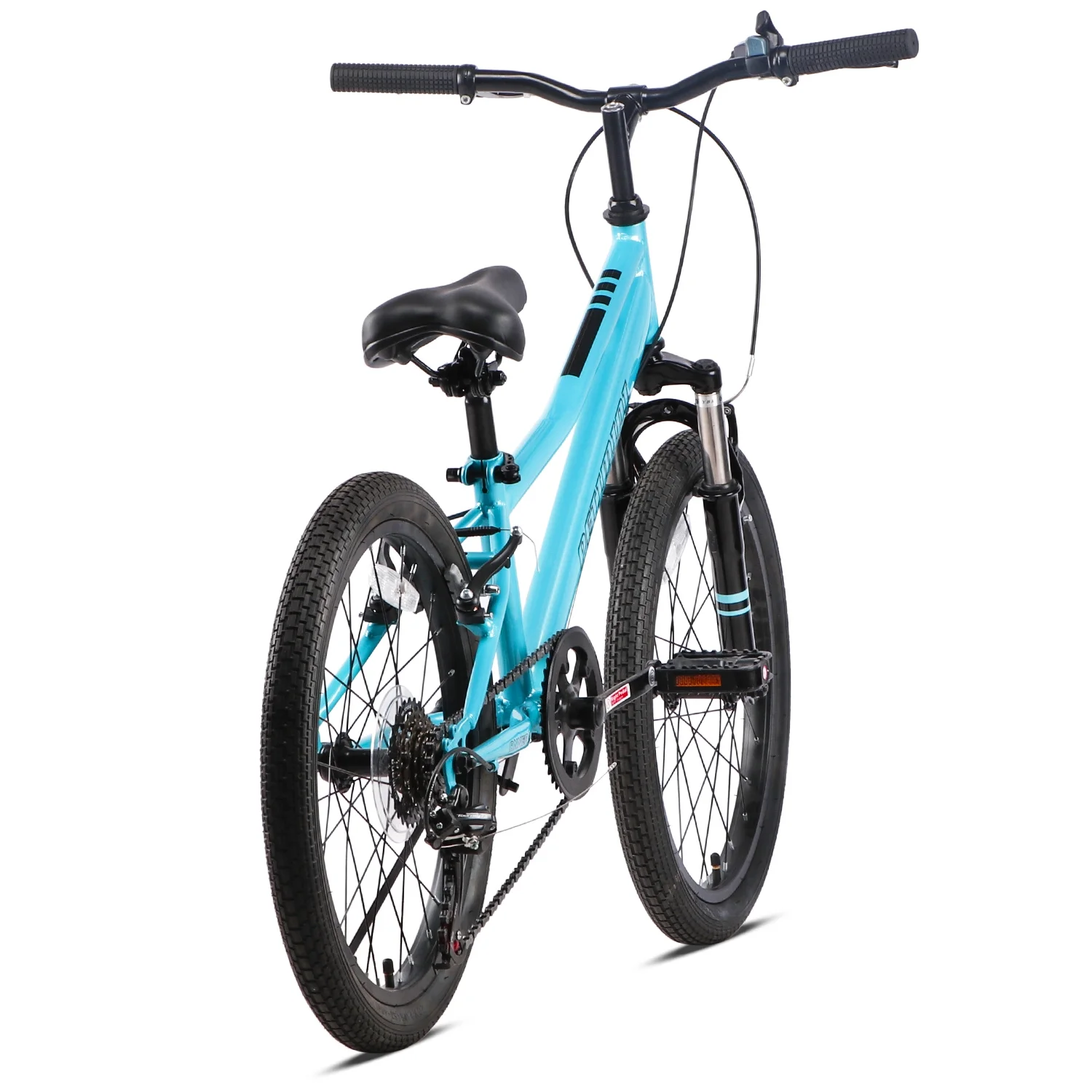 AVASTA 20'' Big Kids Mountain Bike for Age 6 7 8 9 10 11 12 Years Old Boys Girls Teen with Suspension Fork Front & Rear Dual Hand Brakes 6 Speeds Drivetrain, Cyan