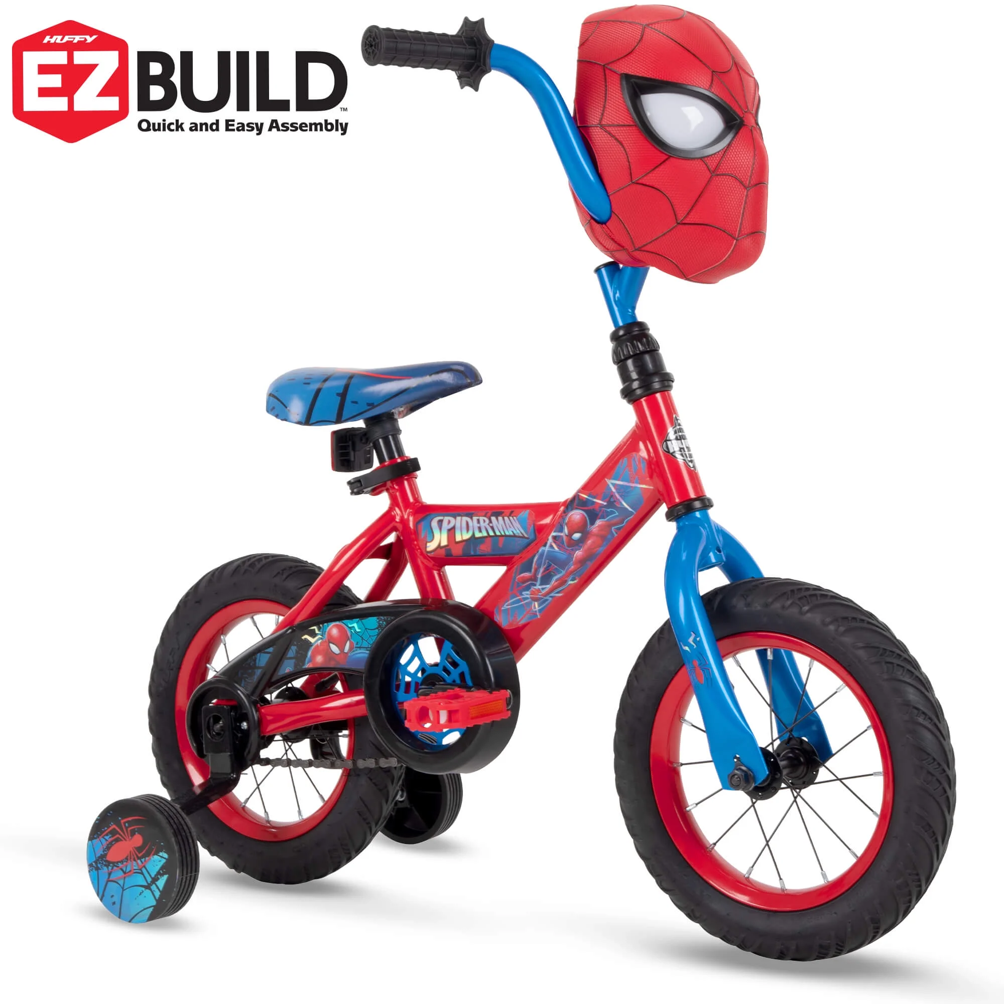 Marvel Spider-Man Bike with Training Wheels, for Boys', Red by Huffy