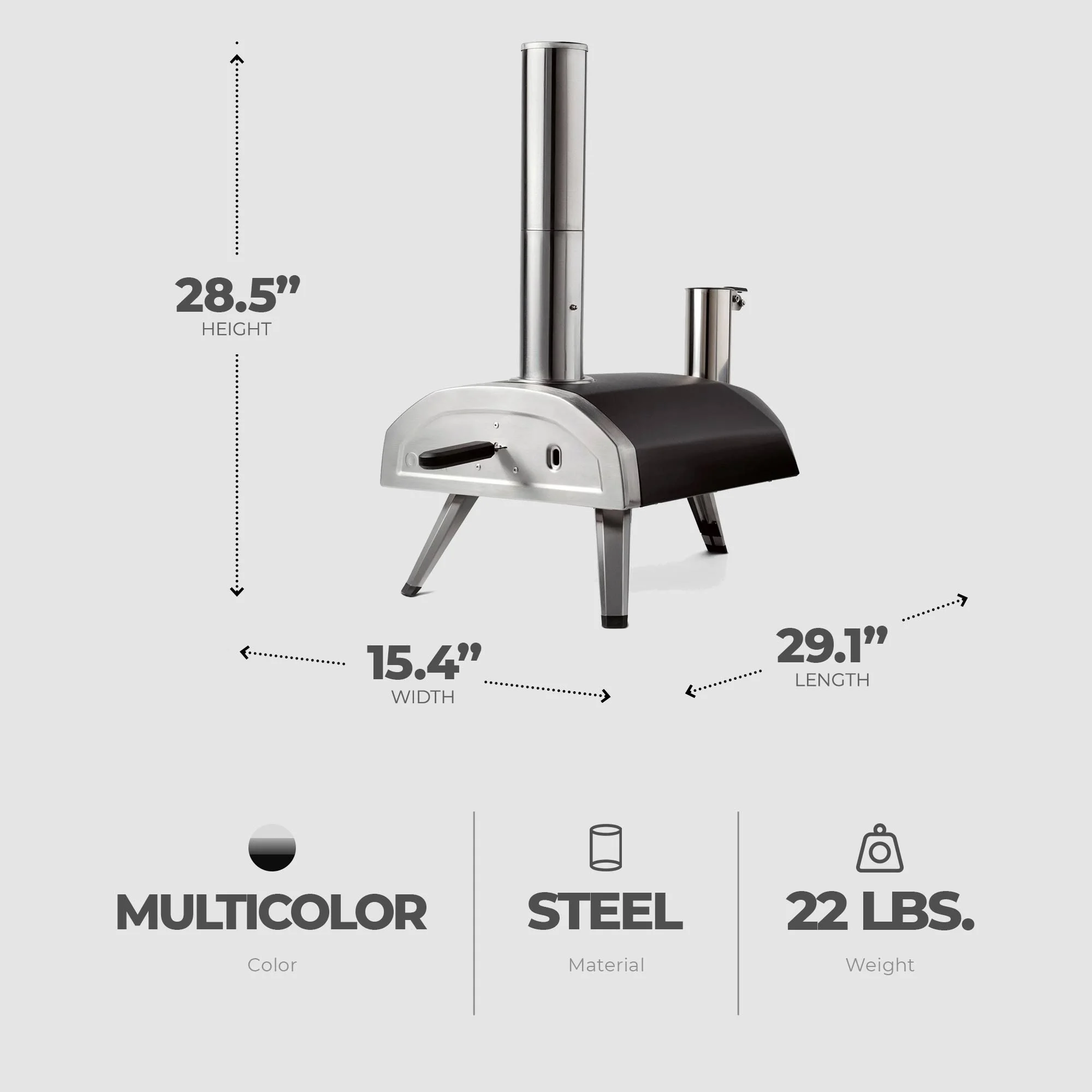 Ooni Karu 12 Multi-Fuel Portable Pizza Oven (#UU-P0A100)