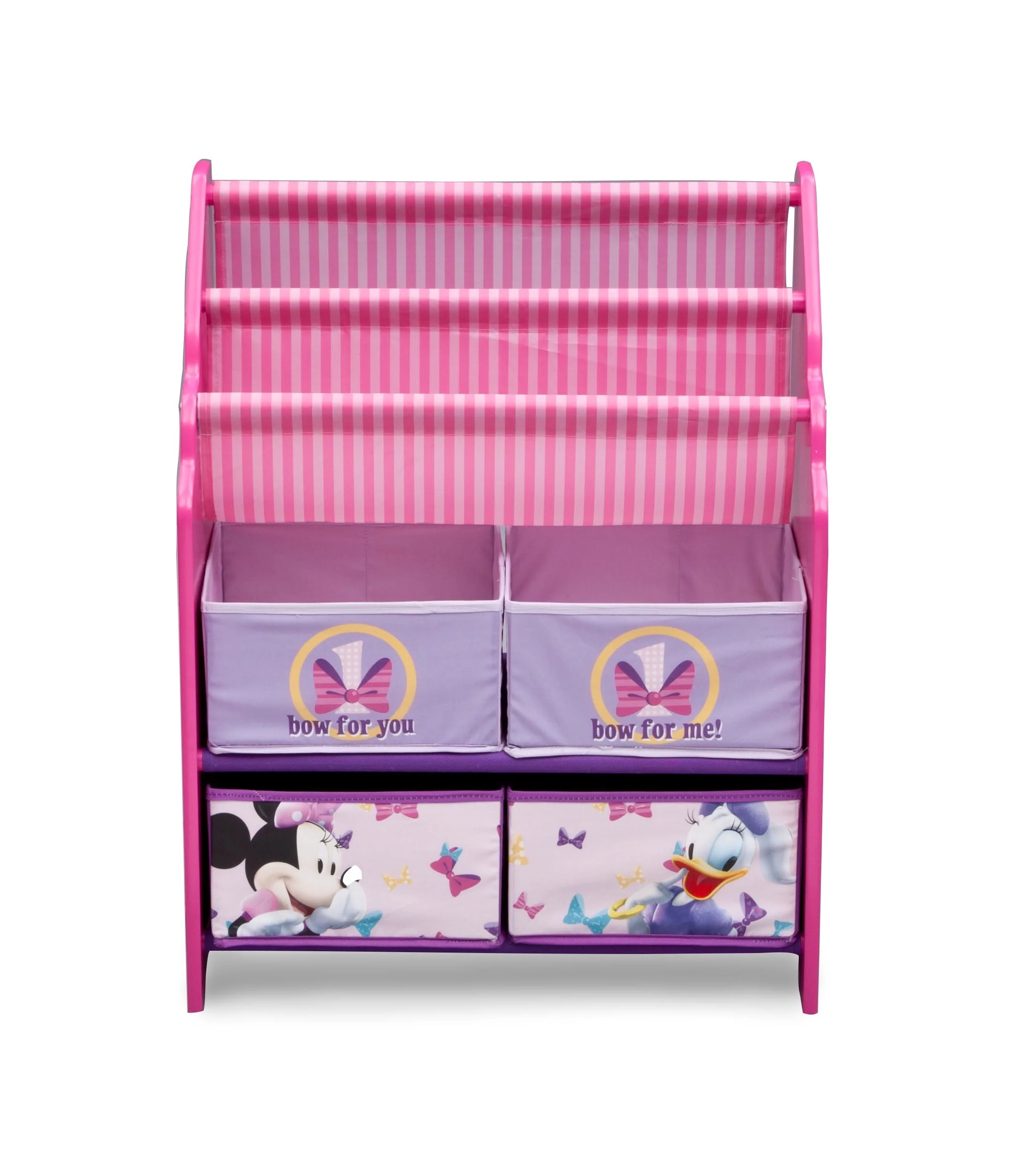 Disney Minnie Mouse Book & Toy Organizer by Delta Children, Greenguard Gold, Cube Bookcase