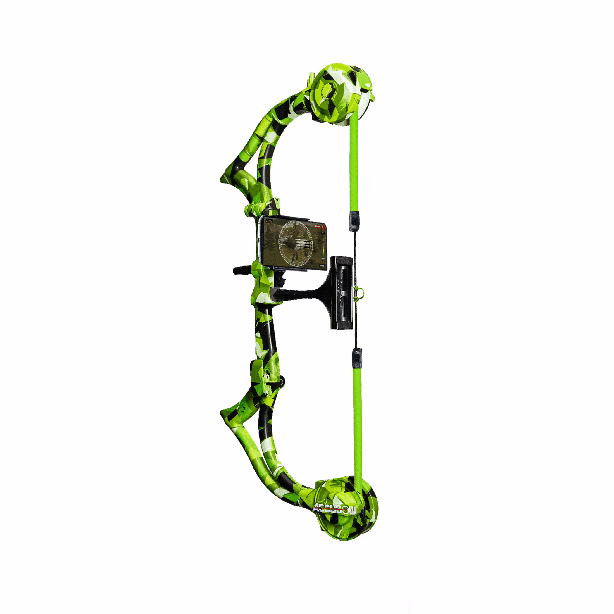 AccuBow 2.0 Carbon Fiber Virtual Archery Gaming & Shooting, 10�C70lbs Adjustable Resistance, Real Bowstring & D-Loop, Phone Mount Included, Ambidextrous, Foldable Design
