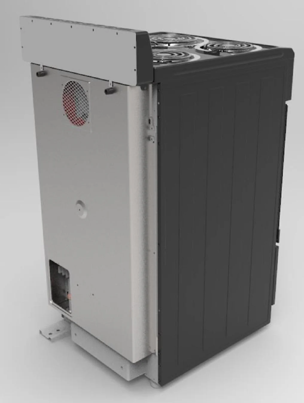 Premium Levella 20 in. 2.2 cu. ft. 4-Burner Single Oven Electric Range with Storage Drawer in Black with Stainless Steel Door