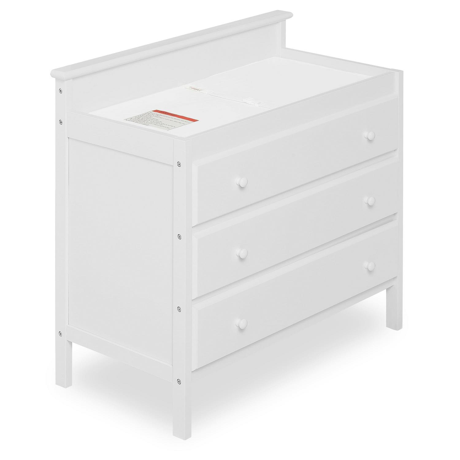 Dream On Me Mason Modern Changing Table With Free Changing Pad In White