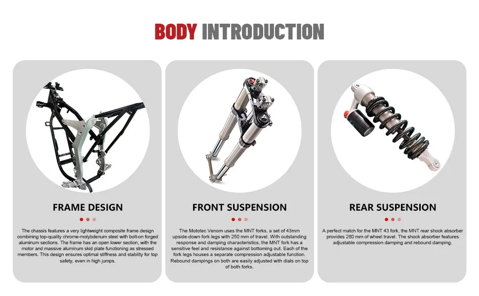 MotoTec Venom 72v 12000w Electric Dirt Bike White