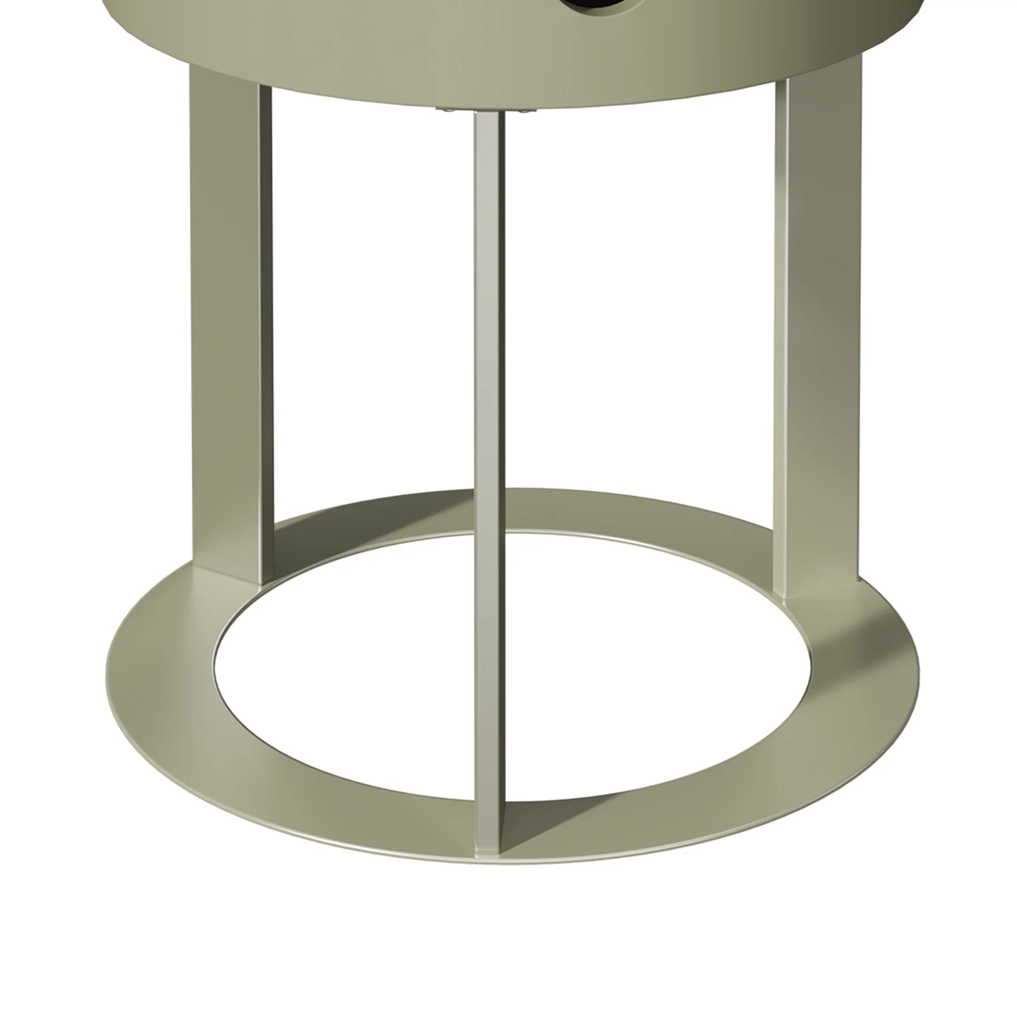 HLR Modern Round Wood Nightstand with Drawer, 2-Tier End Table for Living Room, Bedroom, Black