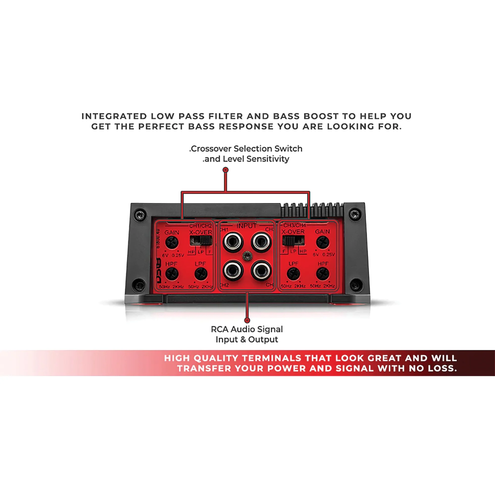 DS18 G1800.4D GEN-X 1,800-Watt-Max 4-Channel Full-Range Class D Amp