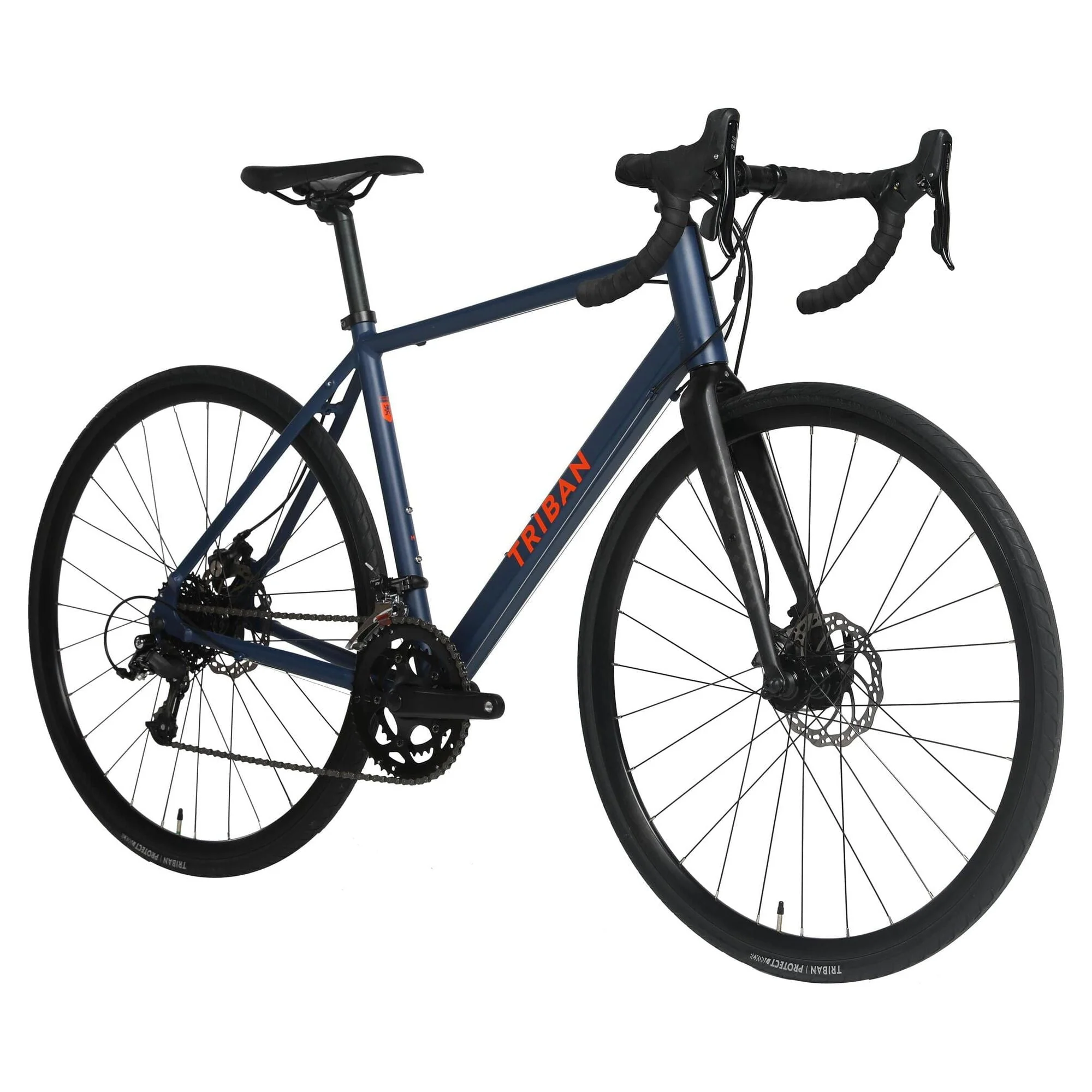 Decathlon Triban RC120, Aluminum Road Bike with Disc Brakes, 700c, Extra Large, Blue