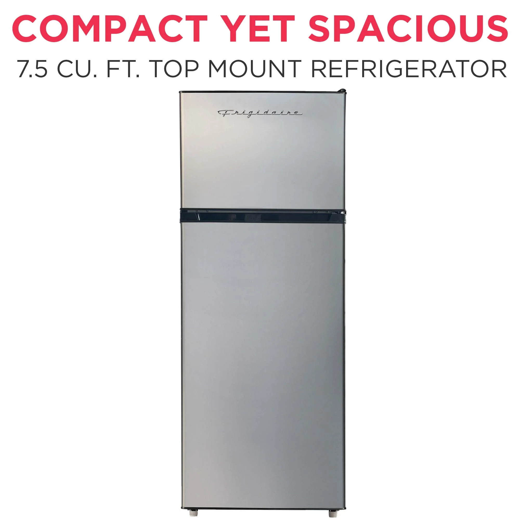 Frigidaire 21 in. 7.5 Cu. ft. Retro Refrigerator, Standard Door Style, Stainless Look - New