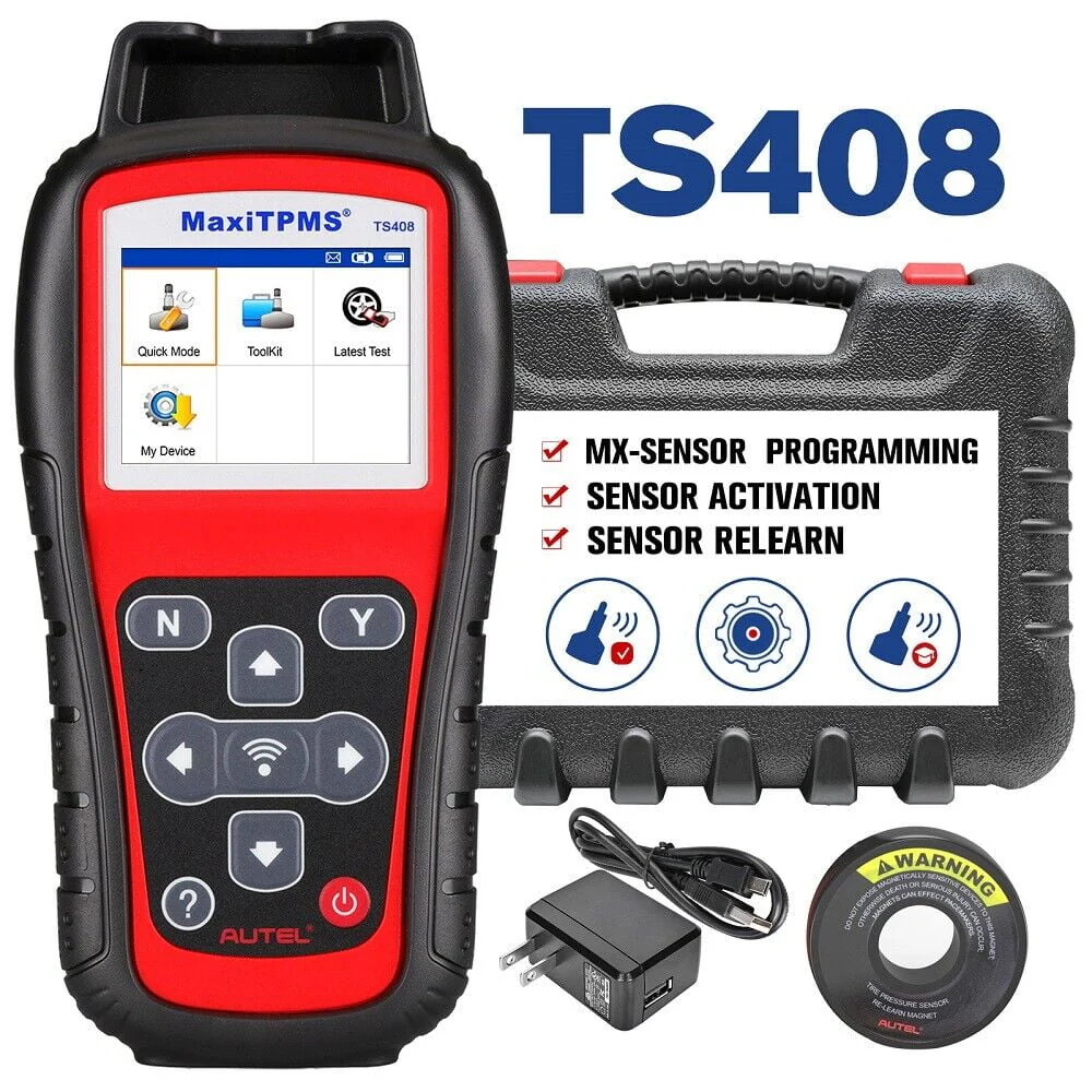 Autel TPMS Relearn Tool TS408, TPMS Reset, Sensor Activation, Program, Key Fob Testing