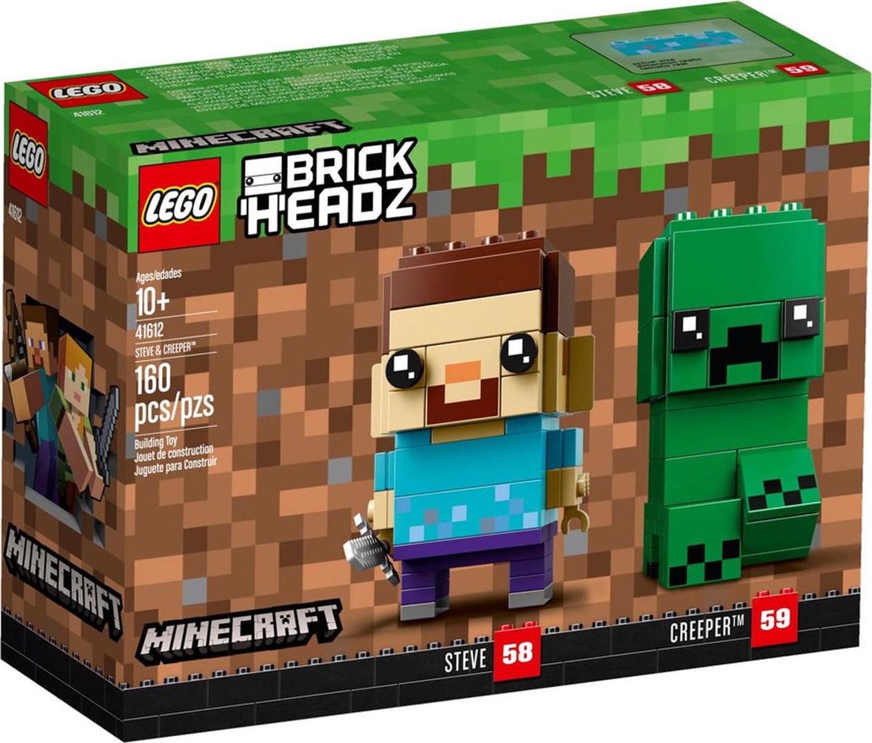 New Lego BrickHeadz Minecraft Steve & Creeper 41612 10+ Building Toy