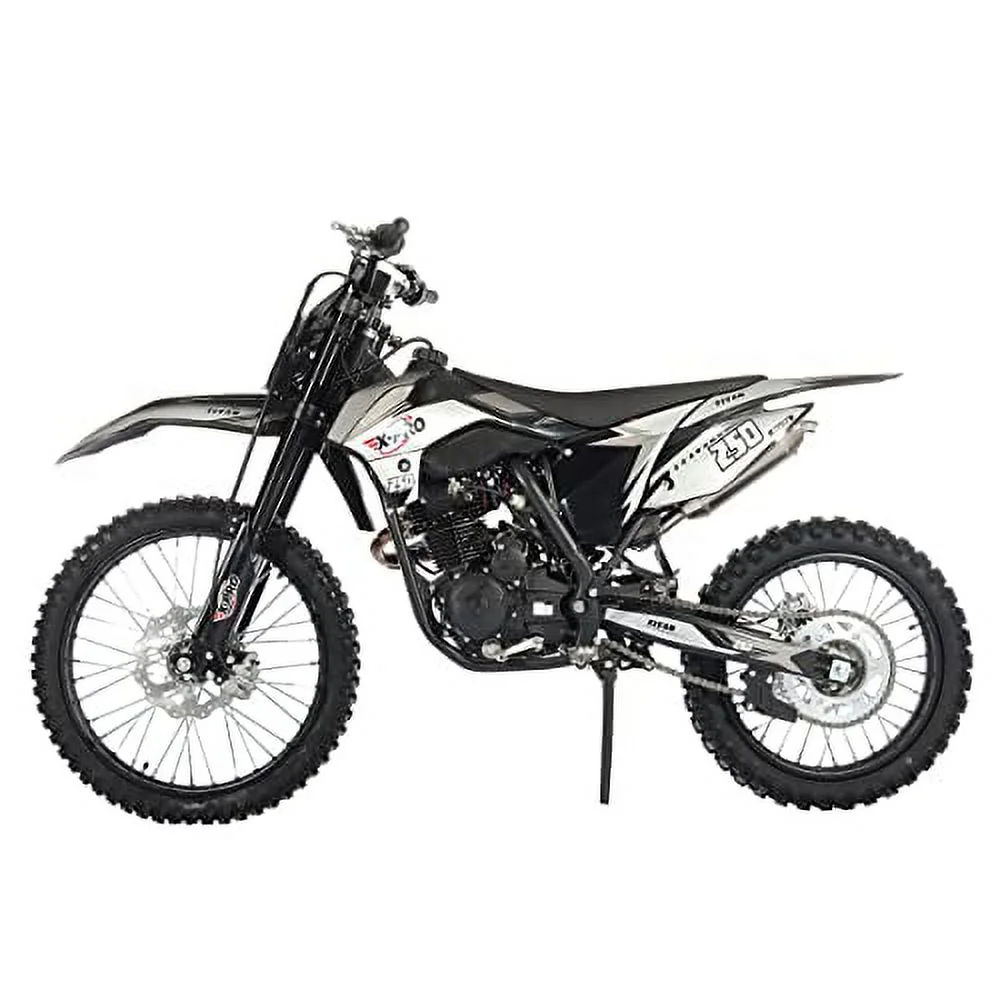 X-Pro Brand New Titan 250cc Gas Pit Dirt Bike with LED Headlight, 5-Speed Manual Transmission, Electric/Kick Start! Big 21