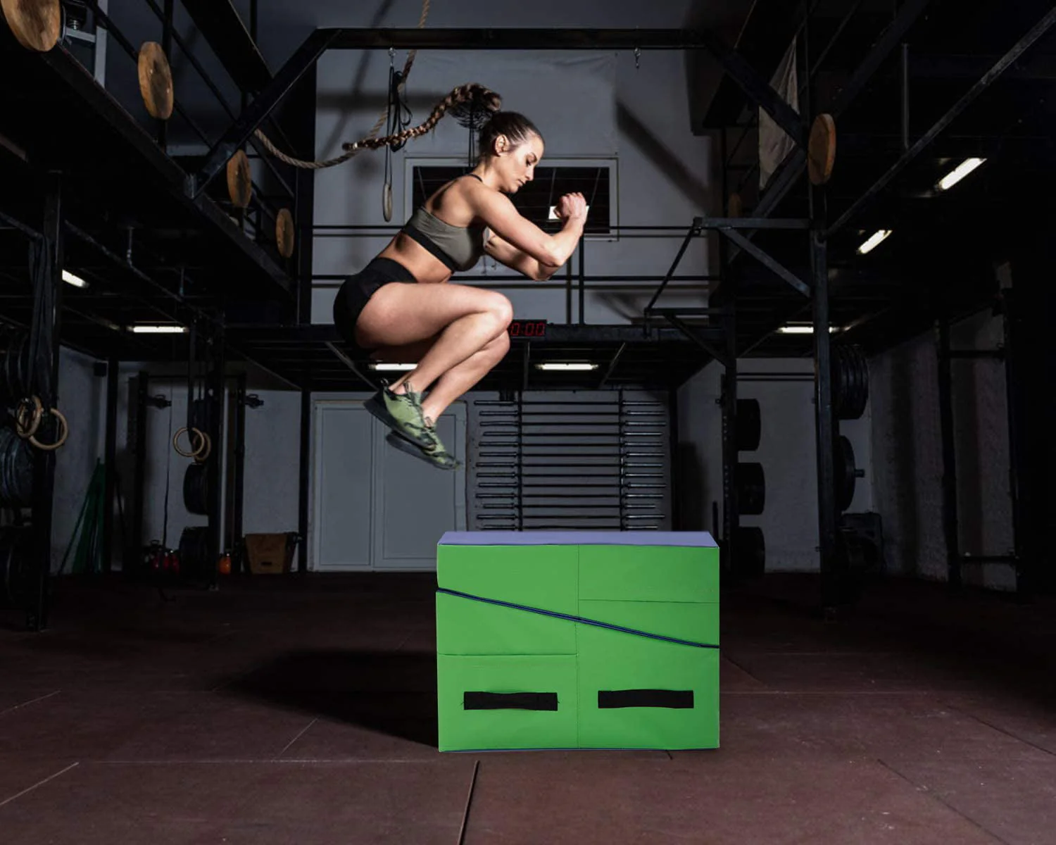 Dkeli Incline Gymnastics Mat Tumbling Mat Home Gym Mat 48''x24'' Non-slip PVC Surface, Blue