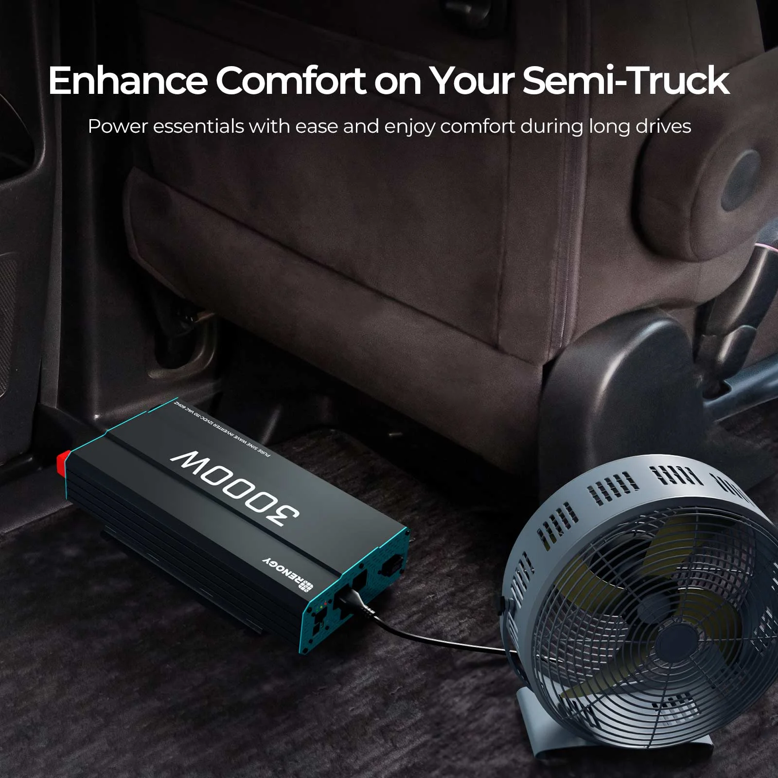 Renogy 2000W Pure Sine Wave Inverter, Power Inverter DC 12V to AC 120V, Built-in 5V/2.1A USB / Hardwire Port, Remote Controller