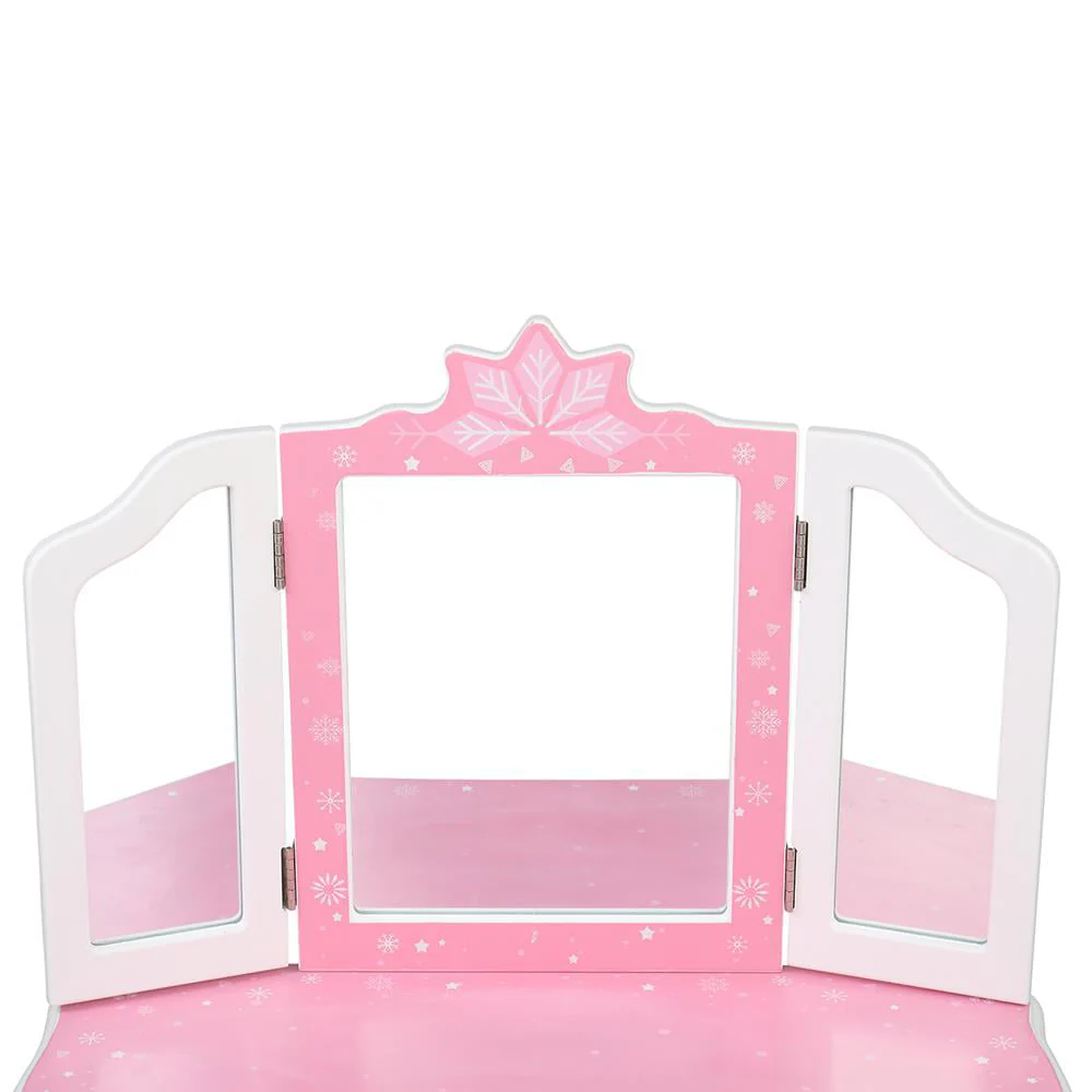 Winado Kids Vanity Table and Chair Set with Mirror Makeup Dressing Table with Drawer Fashion