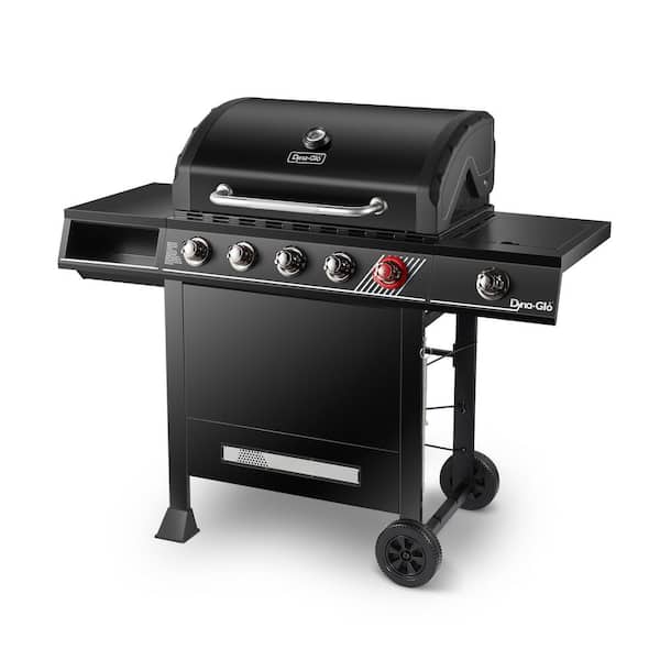 5-Burner Propane Gas Grill in Matte Black with TriVantage Multifunctional Cooking System