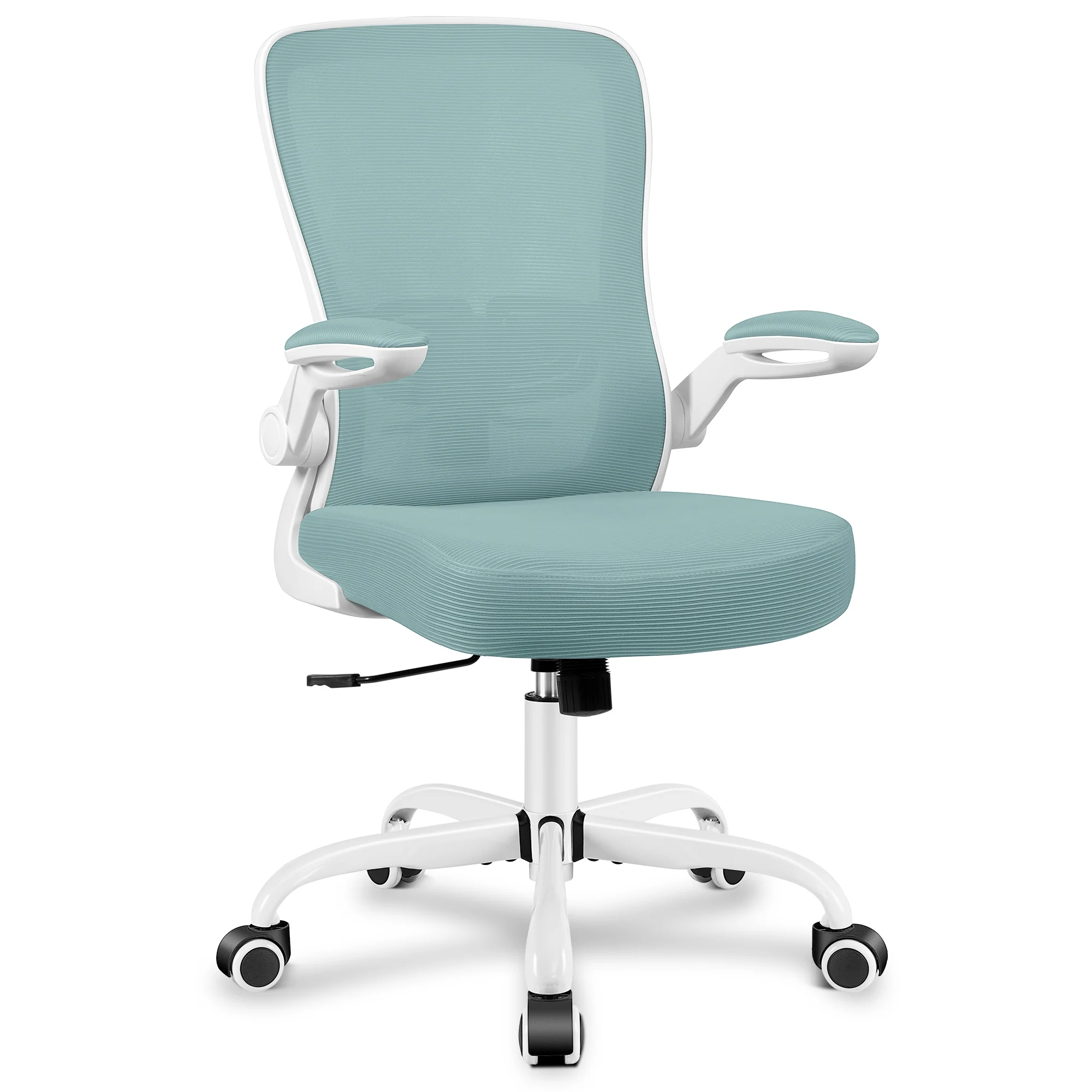 COOLHUT Ergonomic Office Chair, 400LBS Task Chair, Comfort Desk Chair with Adjustable Lumbar Support and Flip up Arms, Black