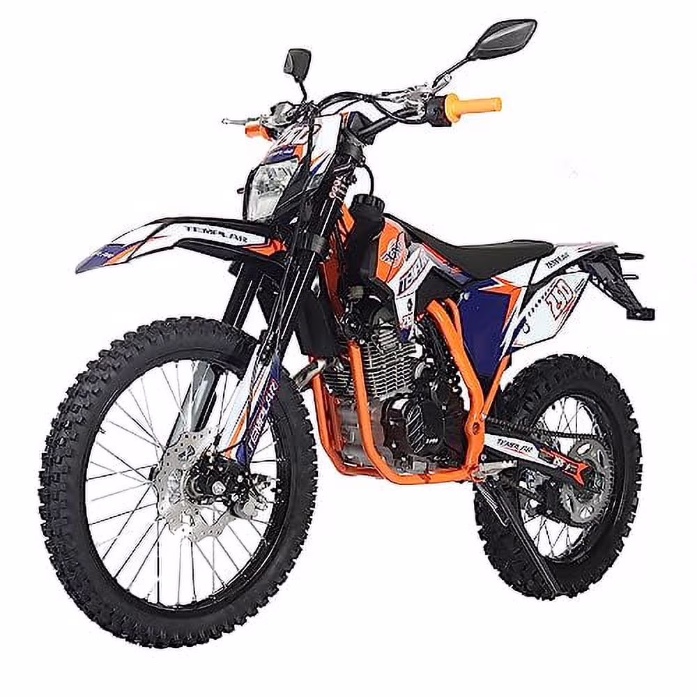 X-Pro Brand New Templar 250cc Zongshen Brand Engine Gas Dirt Bike Pit Bike with All Lights and 5-Speed Manual Transmission, Electric/Kick Start! Big 21