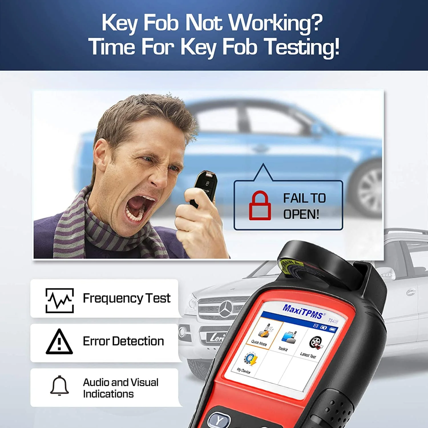 Autel TPMS Relearn Tool TS408, TPMS Reset, Sensor Activation, Program, Key Fob Testing