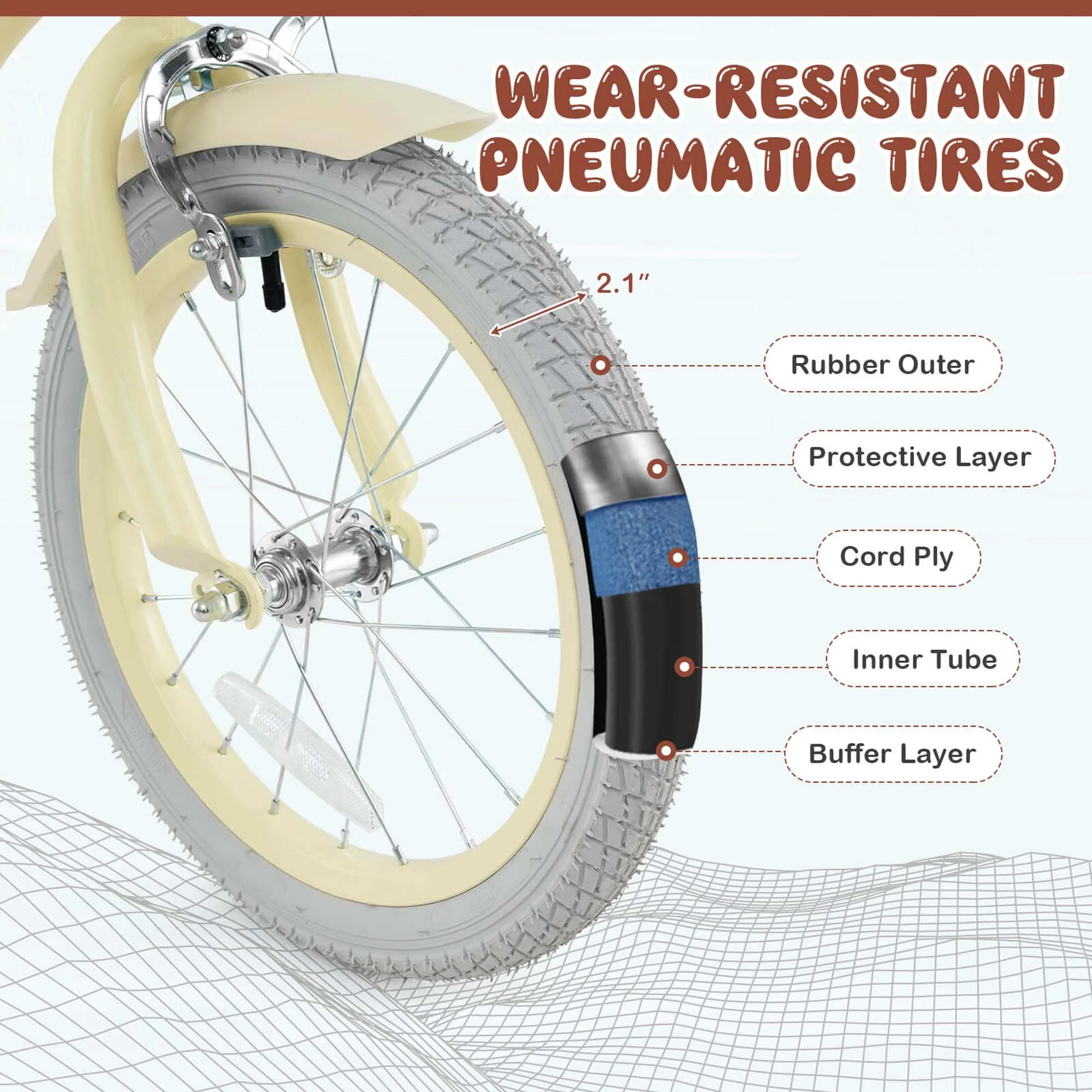 Costway 18'' Kids Bike Toddler Bicycle with Training Wheel Kickstand for 4-8 Years Old Pink