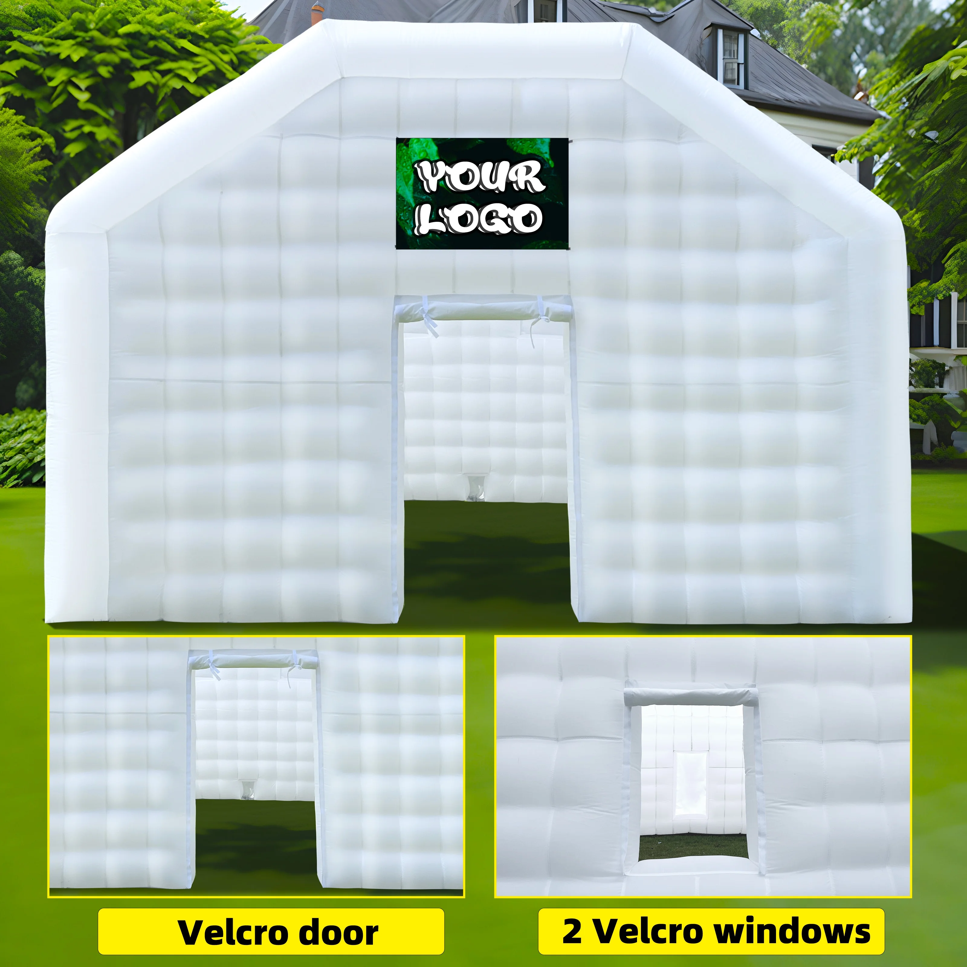 WARSUN 60 Person Large inflatable Party Tent with Disco Cube