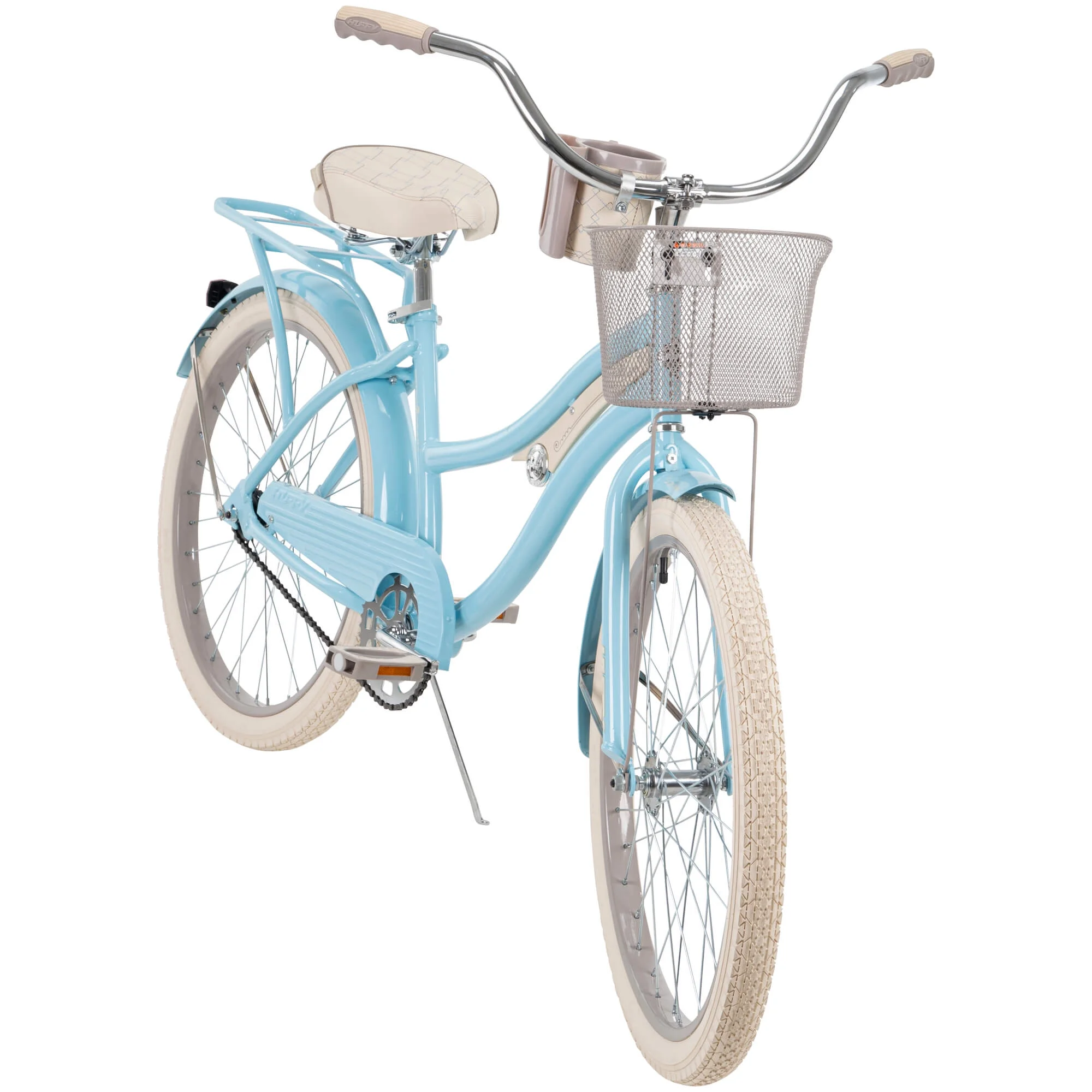 24 In. Girls Nel Lusso Women's Classic Beach Cruiser Bike, Light Blue