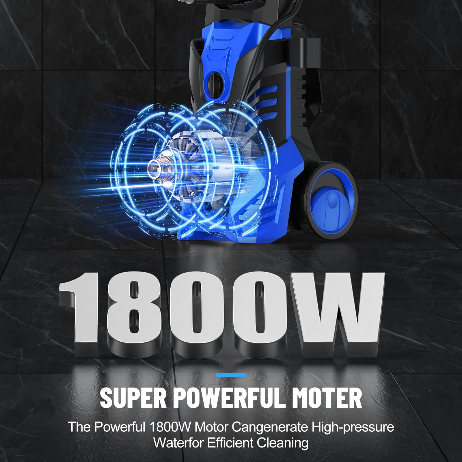 4500PSI Electric High Pressure Washer Machine 3.2 GPM 1800W w/ Deck Patio Cleaner