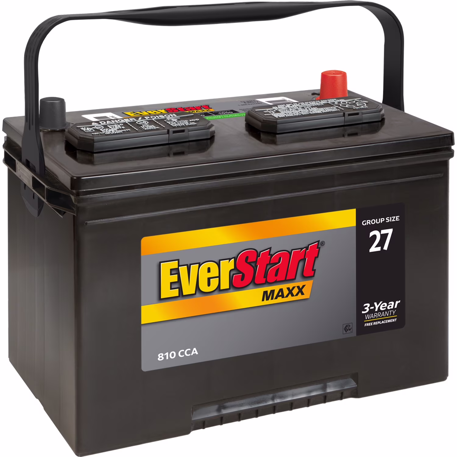EverStart Maxx Lead Acid Automotive Battery, Group Size 27 12 Volt, 810 CCA 160RC