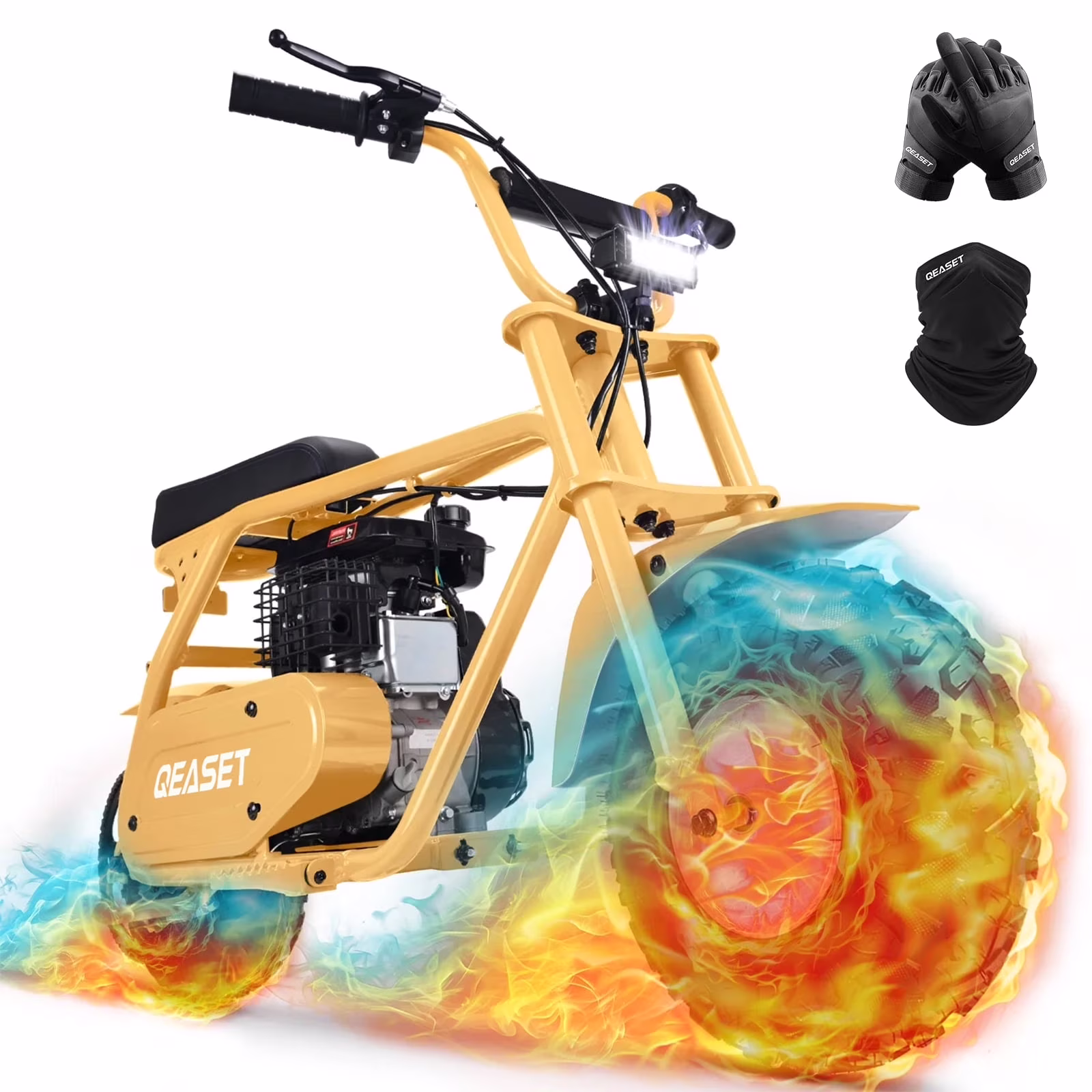 QEASET MB001 Gas Powered Mini Dirt Bike 99CC for Teens and Adults, 25MPH Off Road Motorcycle, Weight Support Up to 200 LBS - Black