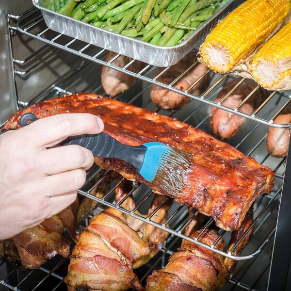 30 in. Analog Electric Smoker in Black with 3 Racks