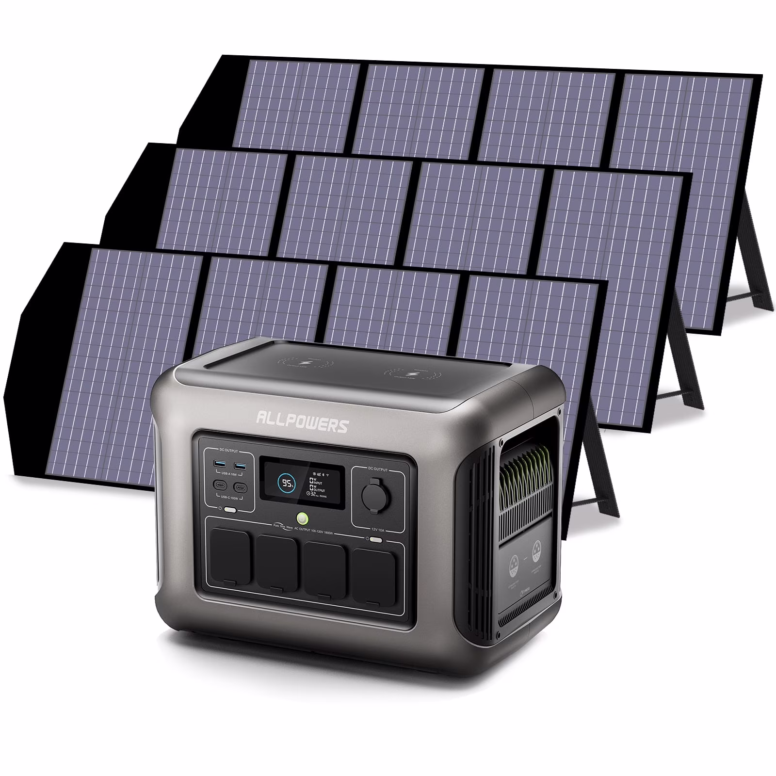 ALLPOWERS R1500 Portable Power Station 1600W, 1056Wh LiFePO4 Battery Solar Generator with 35dB Ultra-Quiet Operation, 1Hr Fast Charge, 15ms UPS for Home Backup, Indoor CPAP, Camping & RV