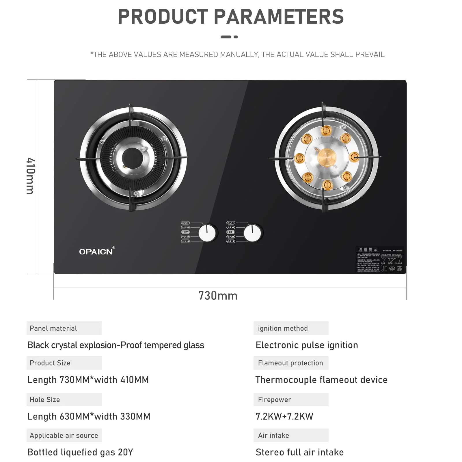 Wobythan 2 Burners Camp Stove Portable Gas Stove Tempered Glass Outdoor/Indoor Kitchen Cooktop