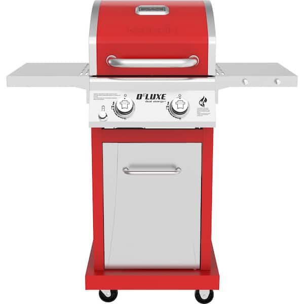 Deluxe 2-Burner Propane Gas Grill in Red