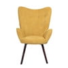 Homy Casa Accent Chair for Living Room Armchair, Upholstered Fabric Side Chair with Wooden Legs, Yellow